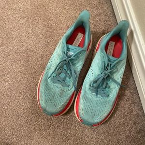 Women’s hokas! Have some dirt stains but overall good condition